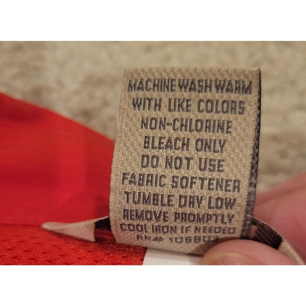 Duluth Trading Co Coolplus Long Sleeve Roll Tab Snap Vented Reddish Orange LG - Picture 7 of 9